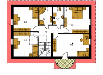 Floor plan of second floor - MILENIUM 230
